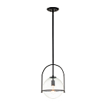 Подвесной светильник с прозрачным плафоном в форме шара в арочной подвеске Hinkley варинант исполнения - 2 | Loft Concept в Новосибирске