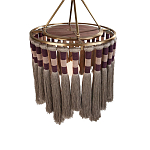 Люстра круглая плетеная с кисточками Walnut Chandelier Tassels Boho Style варинант исполнения - 1 | Loft Concept в Новосибирске