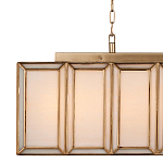 Люстра прямоугольная с каркасом золотого цвета Soft Glow Lamps варинант исполнения - 3 | Loft Concept в Новосибирске