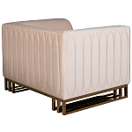 Кресло велюровое бежевое Cubic Silhouette варинант исполнения - 2 | Loft Concept в Новосибирске