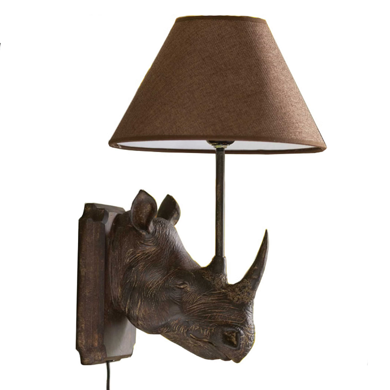 Бра Носорог Rhinoceros Коричневый в Новосибирске | Loft Concept 