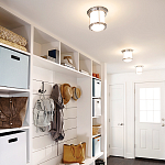 Потолочный светильник для ванных комнат со стеклянным плафоном и одной лампой Hinkley варинант исполнения - 4 | Loft Concept в Новосибирске