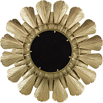 Зеркало круглое настенное в металлической раме Sunny Golden Petals варинант исполнения - 4 | Loft Concept в Новосибирске