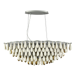 Люстра с подвесками в форме капель на серебристом каркасе Raindrop варинант исполнения - 3 | Loft Concept в Новосибирске