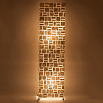 Торшер из перламутра на металлическом каркасе Indonesian Tower варинант исполнения - 4 | Loft Concept в Новосибирске