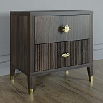 Тумба прикроватная с двумя ящиками Elsa Dreams Walnut варинант исполнения - 1 | Loft Concept в Новосибирске