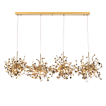 Люстра подвесная из четырех частей с металлическими круглыми элементами Terzani Argent варинант исполнения - 1 | Loft Concept в Новосибирске