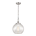 Подвесной светильник с прозрачным стеклянным плафоном в форме шара в современном стиле на цепи Feiss варинант исполнения - 2 | Loft Concept в Новосибирске