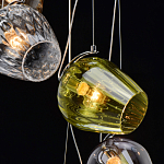 Люстра каскадная с 5-ю разноцветными стеклянными плафонами Kaleido варинант исполнения - 10 | Loft Concept в Новосибирске