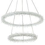 Многоярусная кольцевая люстра с хрустальным декором Gilbertine Crystals Two Rings Chandelier варинант исполнения - 1 | Loft Concept в Новосибирске