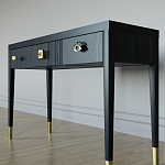 Дизайнерский Письменный стол Elsa Dreams Black с тремя ящиками варинант исполнения - 2 | Loft Concept в Новосибирске