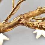 Люстра в виде золотой ветки с цветами Glass Flower Pendant Light варинант исполнения - 8 | Loft Concept в Новосибирске