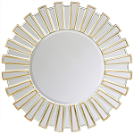 Зеркало круглое с лучами из зеркальных фацетов Silver Facet варинант исполнения - 1 | Loft Concept в Новосибирске