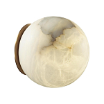 Настенно-потолочный светильник с плафоном в форме шара из алебастра Cryptocrystalline Stone варинант исполнения - 7 | Loft Concept в Новосибирске