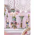 Подсвечник в образе попугая из фарфора с бронзовыми элементами Eden Garden варинант исполнения - 4 | Loft Concept в Новосибирске