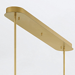 Подвесной светильник линейный золотого цвета с длинной цилиндрической стеклянной трубкой Eurofase варинант исполнения - 8 | Loft Concept в Новосибирске