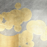 Обои ручная роспись в стиле Арт-деко Namban Colourway SC-289 on gold gilded paper варинант исполнения - 1 | Loft Concept в Новосибирске