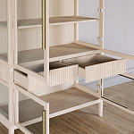 Витрина Primo со стеклянными фасадами и 2 ящиками Светлый дуб варинант исполнения - 4 | Loft Concept в Новосибирске