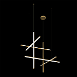 Люстра с 6-ю  пересекающимися цилиндрическими плафонами на тонких тросах Trumpet tube варинант исполнения - 3 | Loft Concept в Новосибирске