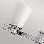 Бра для ванных комнат с белыми стеклянными конусными плафонами Hinkley варинант исполнения - 3 | Loft Concept в Новосибирске