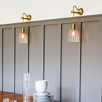 Бра с подвесной лампой на шнуре и ребристым патроном Elstead Lighting варинант исполнения - 2 | Loft Concept в Новосибирске