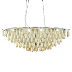 Люстра с подвесками в форме капель на серебристом каркасе Raindrop варинант исполнения - 2 | Loft Concept в Новосибирске