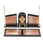 Настольный письменный набор из розового мрамора Marble Accessory варинант исполнения - 1 | Loft Concept в Новосибирске