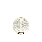 Подвесной светильник с прозрачным рифленым плафоном в форме шара Crystal Globule варинант исполнения - 1 | Loft Concept в Новосибирске