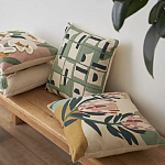 Подушка декоративная зеленого цвета с геометрическим рисунком Divine Abstractions варинант исполнения - 5 | Loft Concept в Новосибирске