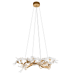 Люстра подвесная с прозрачными стеклянными птичками на ветвях Диаметр 80 см Serip Voa варинант исполнения - 2 | Loft Concept в Новосибирске