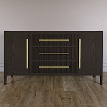 Буфет Primo с тремя ящиками и двумя фасадами Темный орех варинант исполнения - 1 | Loft Concept в Новосибирске