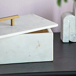 Шкатулка из белого мрамора Save Time варинант исполнения - 5 | Loft Concept в Новосибирске