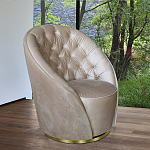 Кресло вращающееся велюровое кремовое Rotation варинант исполнения - 4 | Loft Concept в Новосибирске