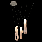 Подвесной светильник белого цвета с 3-мя изогнутыми плафонами Flow Loop варинант исполнения - 5 | Loft Concept в Новосибирске