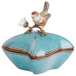 Фарфоровая шкатулка с птицей Eden Garden Blue варинант исполнения - 1 | Loft Concept в Новосибирске