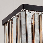 Люстра линейная прямоугольная с подвесками из натурального перламутра Nacre варинант исполнения - 3 | Loft Concept в Новосибирске