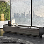 Дизайнерский комод серый с глянцевым фасадом Darren варинант исполнения - 2 | Loft Concept в Новосибирске