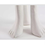 Дизайнерский журнальный стол белый на 3-х ножках в виде ступней African table варинант исполнения - 3 | Loft Concept в Новосибирске