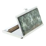 Визитница карманная металлическая с накладкой из натурального камня Серафинит Stone Business Card Holders  варинант исполнения - 2 | Loft Concept в Новосибирске