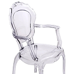 Прозрачный стул с подлокотниками LOUIS GHOST CHAIR Grey варинант исполнения - 4 | Loft Concept в Новосибирске