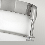 Потолочный светильник для ванных комнат цвета никель с плафоном из опалового стекла и декоративными держателями Hinkley варинант исполнения - 4 | Loft Concept в Новосибирске