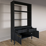 Стеллаж Primo с ящиками Черный дуб  варинант исполнения - 7 | Loft Concept в Новосибирске