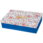 Чайный набор из фарфора синий на 6 персон 12 предметов Flower Porcelain Collection варинант исполнения - 3 | Loft Concept в Новосибирске