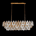 Люстра овальная с многослойными белыми и прозрачными подвесками Character Chandelier варинант исполнения - 3 | Loft Concept в Новосибирске