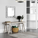 Настенное зеркало квадратной формы в черной металлической раме CORNER MIRROR BLACK варинант исполнения - 1 | Loft Concept в Новосибирске