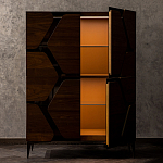 Высокий комод с узором из шпона на фасаде Sahara варинант исполнения - 2 | Loft Concept в Новосибирске