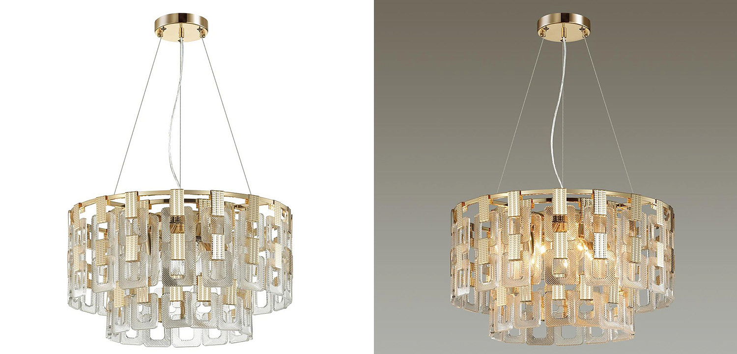 Люстра Ribbed Elements Pendant Round 52 Люстра Ribbed Elements Pendant Round 52 - Loft-Concept в Новосибирске