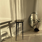 Круглый журнальный столик со столешницей из эпоксидной смолы Epoxy Resin Flowers Coffee Table варинант исполнения - 6 | Loft Concept в Новосибирске