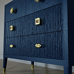 Бельевой Комод с 4 ящиками Elsa Dreams Blue варинант исполнения - 4 | Loft Concept в Новосибирске