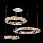 Люстра из 3-х колец с мозаичным хрустальным оформлением Sparks of Crystal варинант исполнения - 3 | Loft Concept в Новосибирске